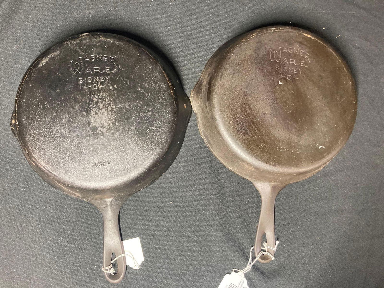 PAIR OF WAGNER WARE # 8 CAST IRON SKILLETS (1 of 5)