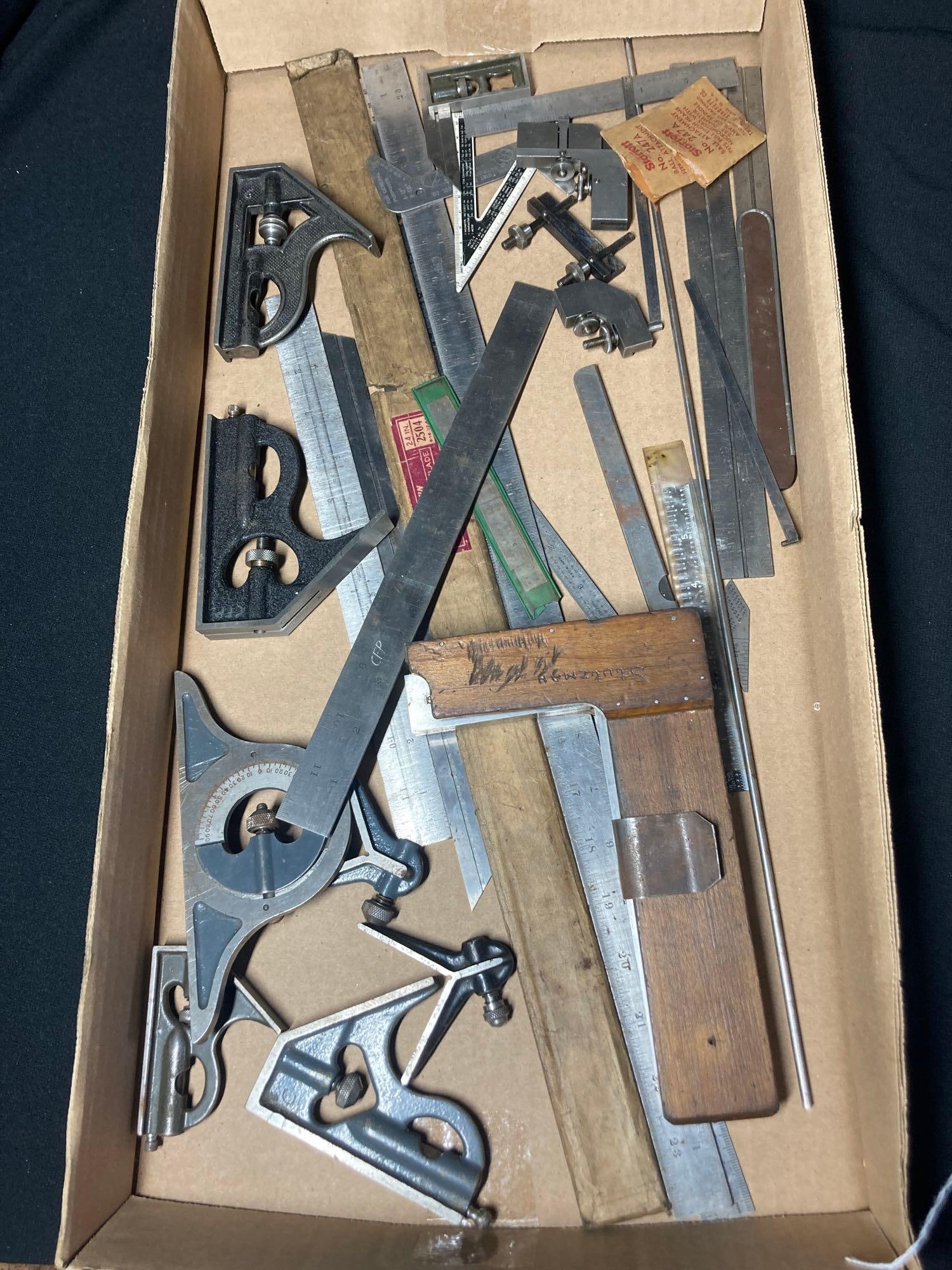 LUFKIN, STARRETT,  AND OTHER MACHINIST TOOLS AND RULERS (1 of 6)