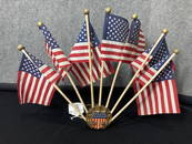 Bicycle Parade flag display badge with mounting bracket