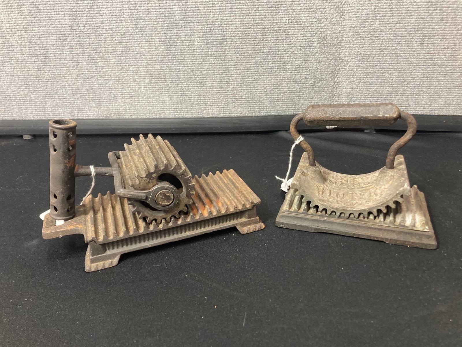 Pair of Early Cast iron Fluters (1 of 5)