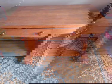 Nice early Empire Style Library table with drawer