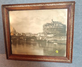 Early oak picture frame