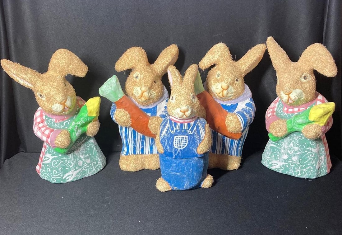 Paper mache Easter rabbits (1 of 4)