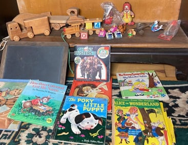 Wooden Blocks, Children's Books, and Wooden toys