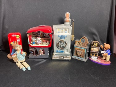 Coca Cola, Jim Beam, and Slot Machine Decor