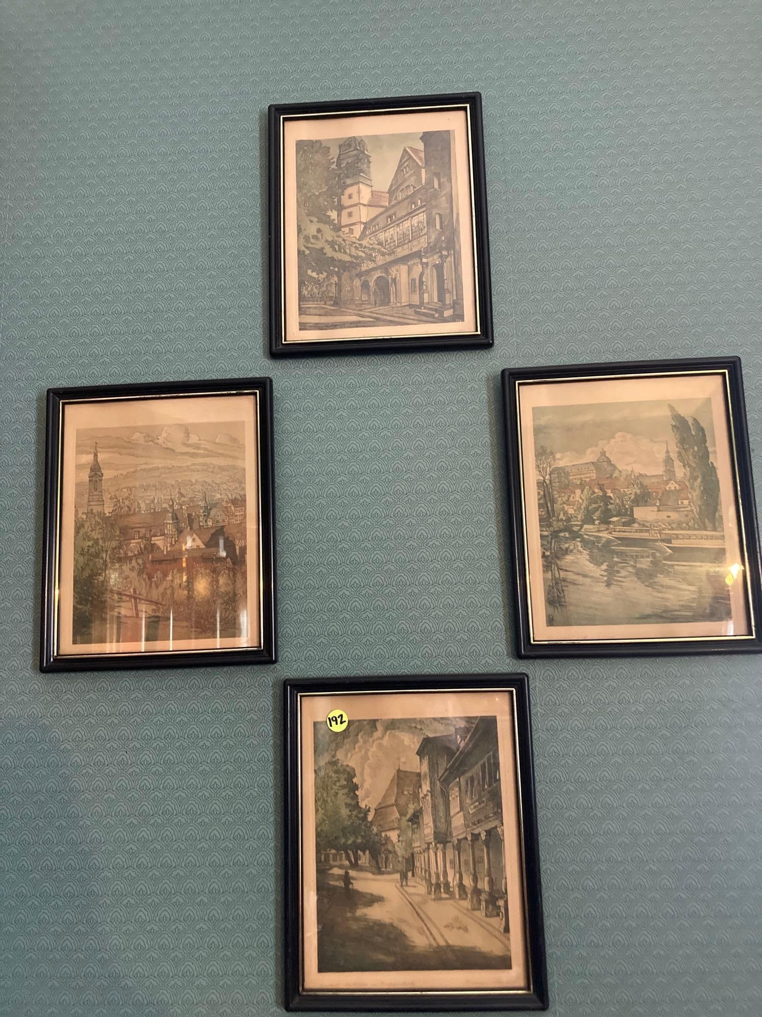 Original Halberstadt- Dutch Lithos: 4 stamped pieces. See photo for artist info. Each is 11x9