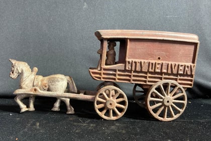 Cast iron city delivery truck