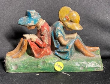 Cast iron Reading Girls Door stop