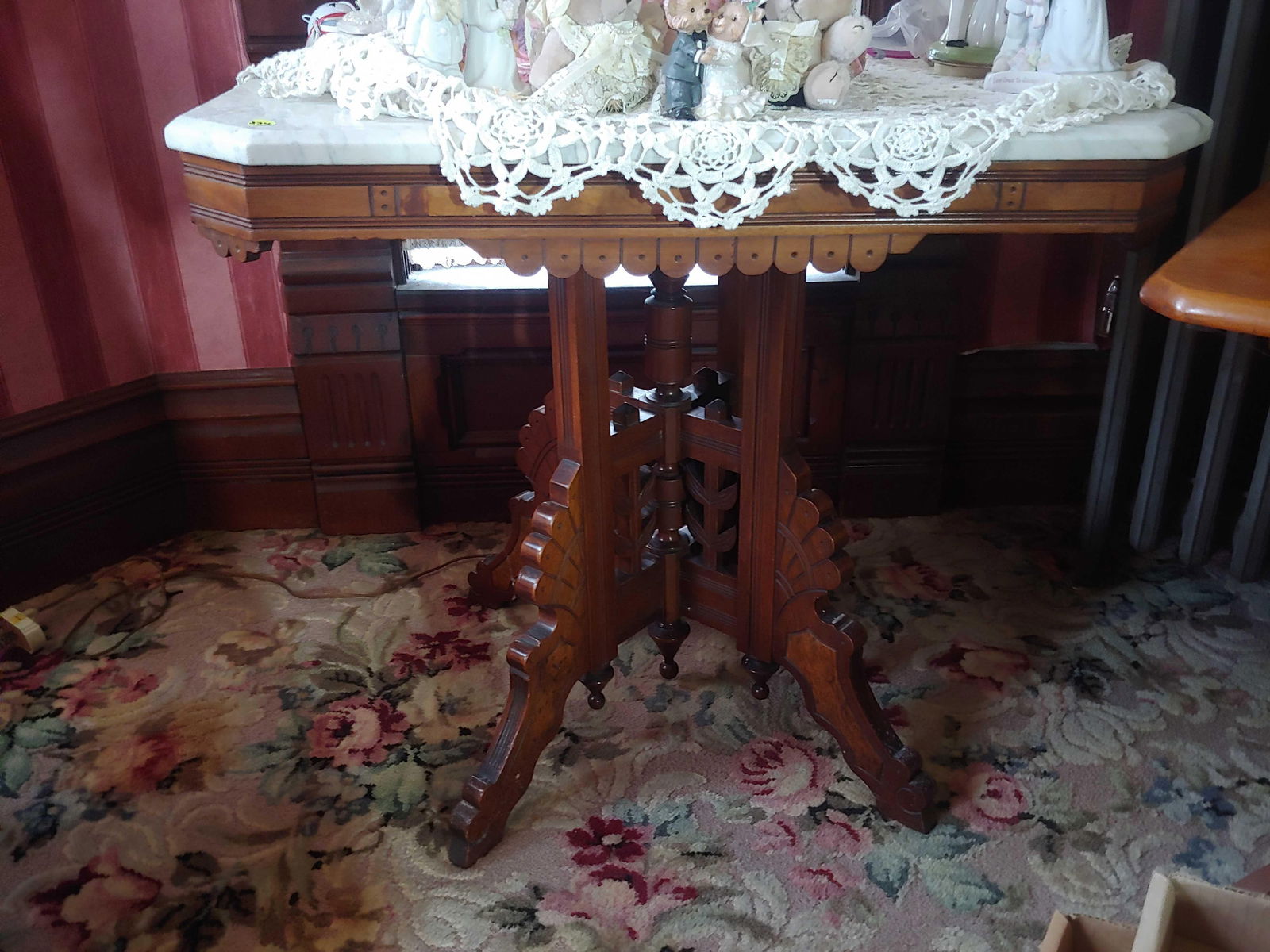 Fancy Victorian Marble Top Table (1 of 5)