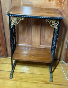 Ornate Cast iron Suit of arms side table