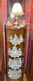 Oak shelf w Cherished Teddies figures