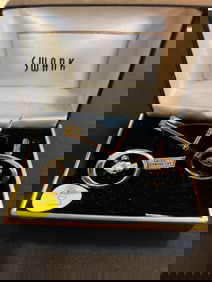 Swank Nasa Aircraft Cufflinks and Tie clip