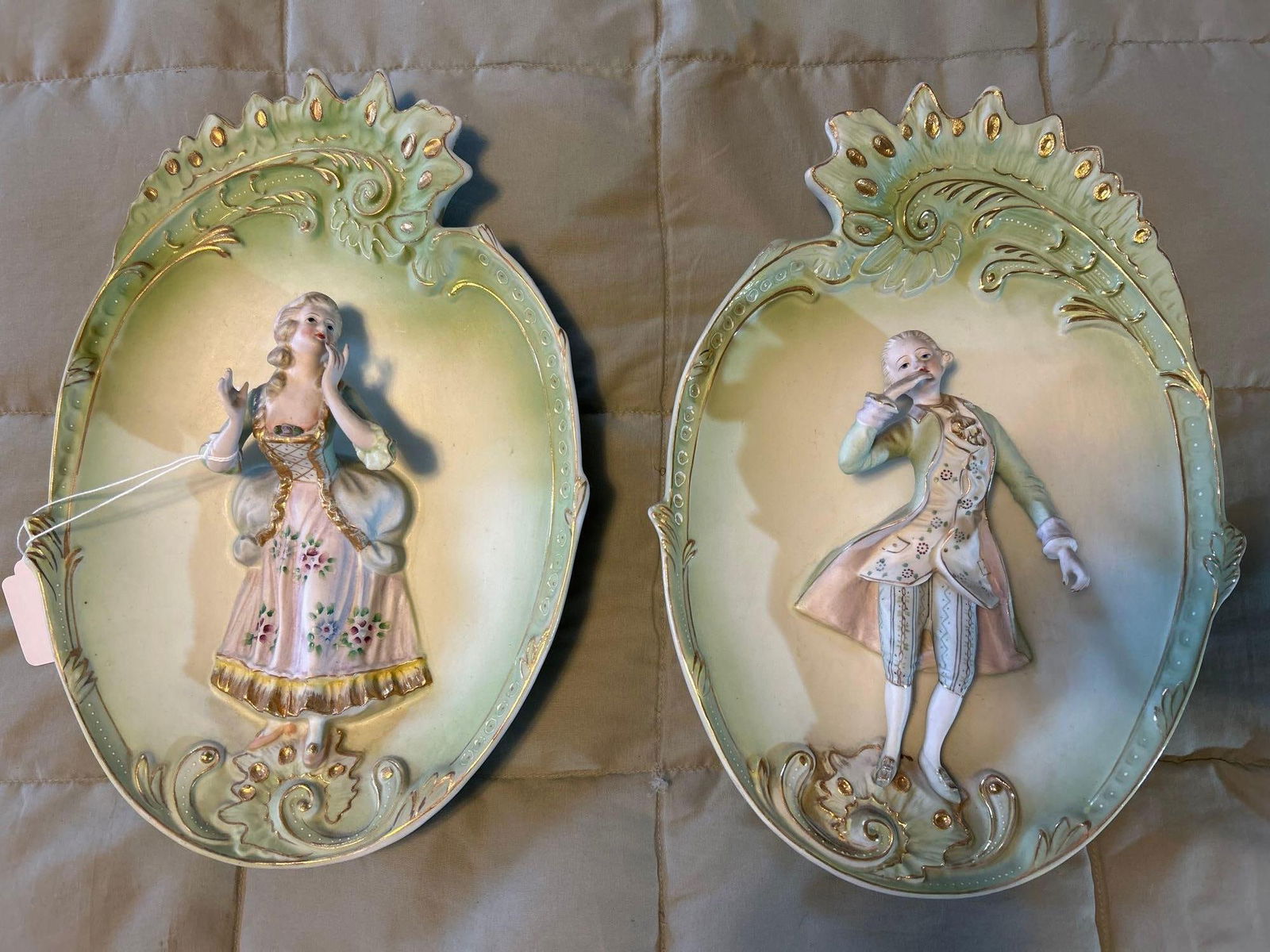 Bisque Victorian Wall Hangings (1 of 5)