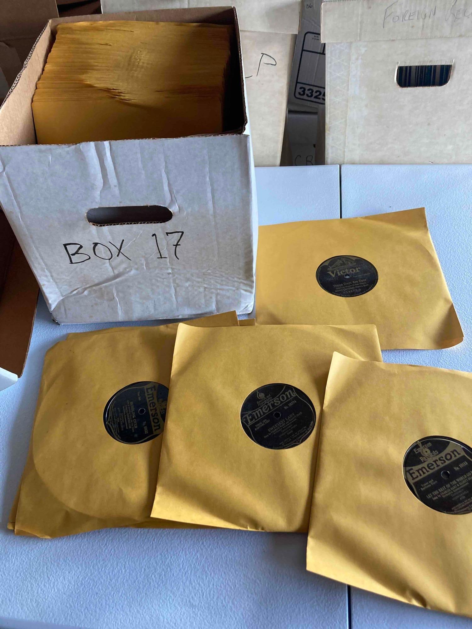 Box Emerson and Victrola Orchestra Records: Over 50 records