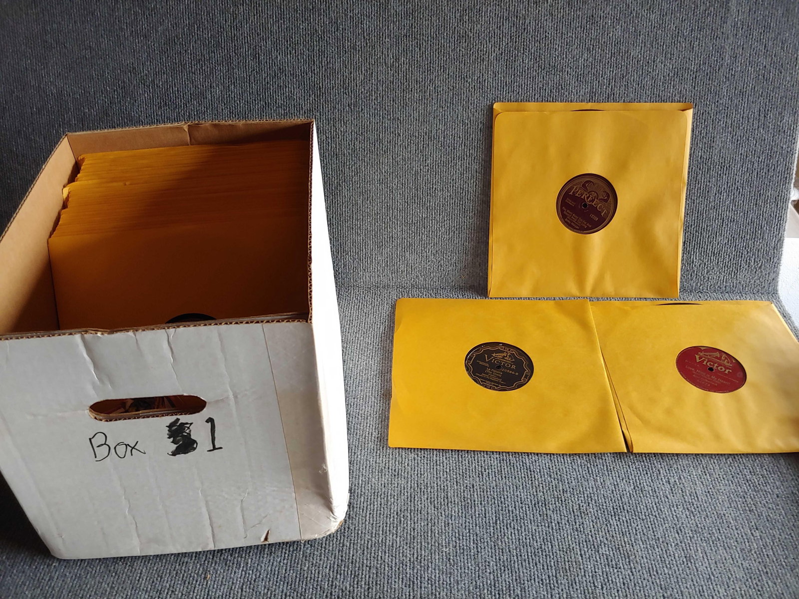 Victrola orchestra music records: Each is 12 in diamete. Over 50 records