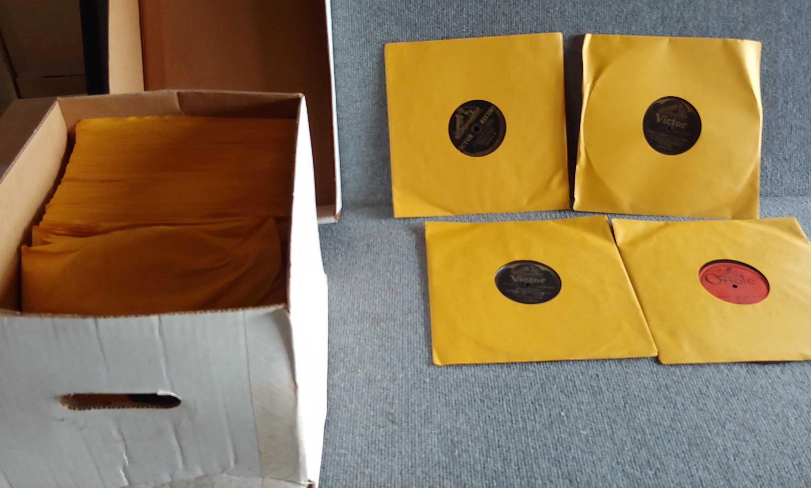 Victrola Orchestra music records: Each is 12 in diamete. Over 50 records