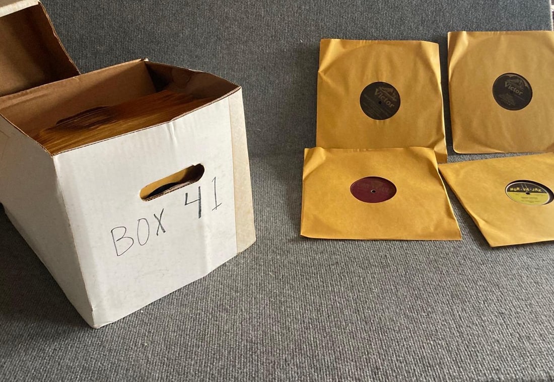 Victrola orchestra music records: Each is 12 in diamete. Over 50 records