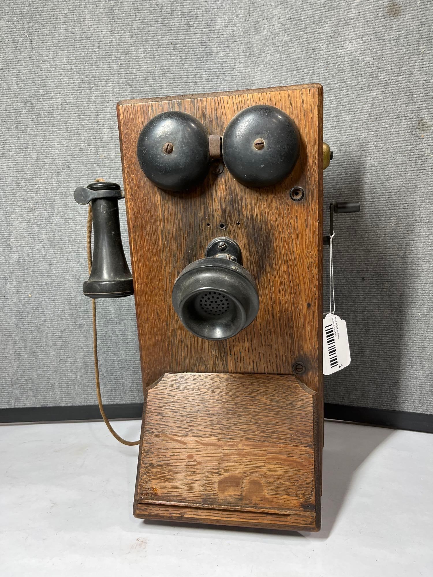 Western Electric Oak Wall Phone