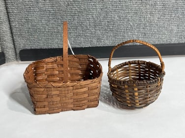 Miniature Hand woven Wicker Baskets