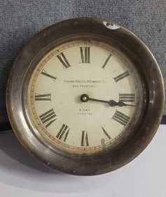 Panama Pacific Steamship 8 day Brass Clock