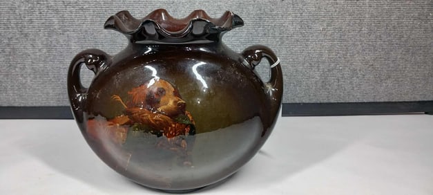 Roseville Rozane Hunting Dog Vase