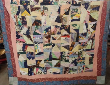 Hand Stitched Colorful Patchwork Quilt
