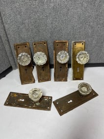 Early Glass Door Knobs and brass hardware