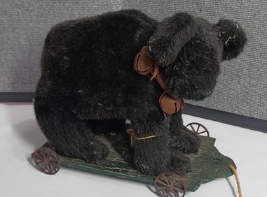 Pull along Stuffed Bear