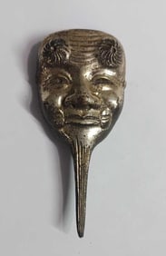 Japanese Bronze Kabuki Medallion