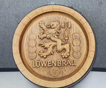 Lowenbrau Barrel Sign