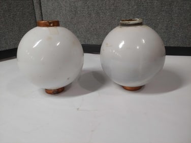 Milk Glass Lightning Rod Balls