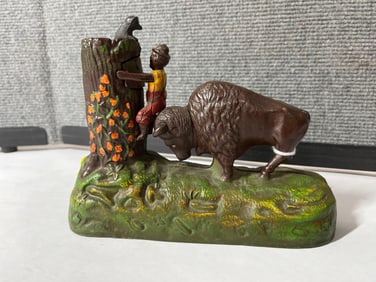 Butting Buffalo Cast iron Bank