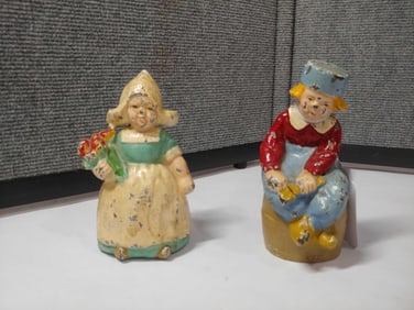 Dutch Boy and Girl Cast Iron Bank