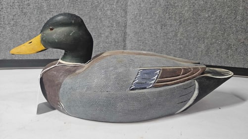 J. Hill Hand Carved Duck Decoy