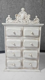 4 Drawer Tin Farmhouse Spice Cabinet