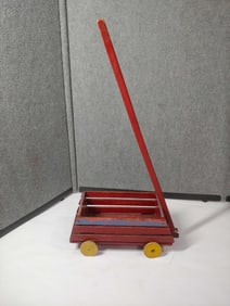 Hand Crafted Red Painted Wagon