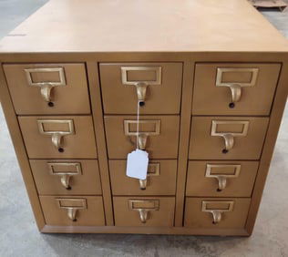 Mid Century 12 drw card catalog cabinet