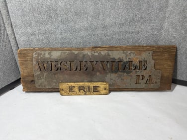 Wesleyville PA & Erie Sign