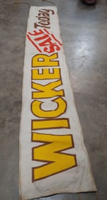 Burlap Wicker Sale Banner