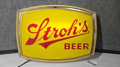 Strohs Beer Double Sided Light