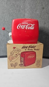 1950s Toy Coke Dispenser and Mini Glasses