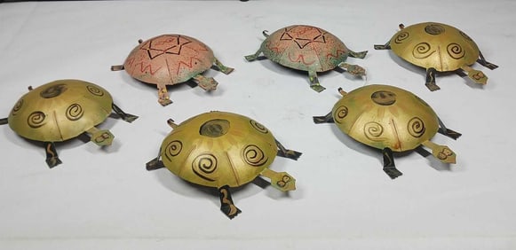 Hand Painted Folk Art Turtles