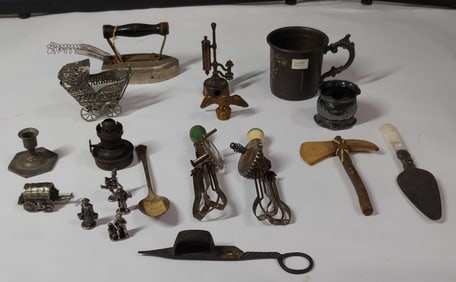 Miniatures, Sterling and Pewter Items