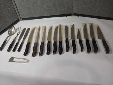 Wood Handled Royal Prestine Knives and Utensils