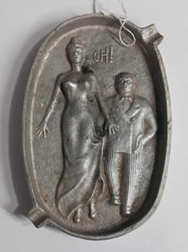 Art Deco Double Sided Risque Ashtray