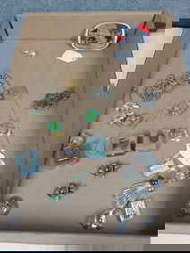 Belt Buckles, Earrings, Pins, and jewelry