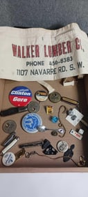 Pocket Knives, Miniatures, Political Buttons, and Nail Apron