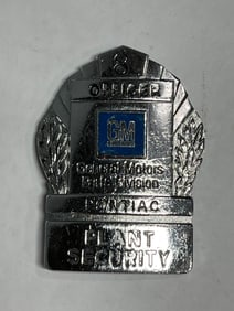 GM Motor Cars Plant Security Badge
