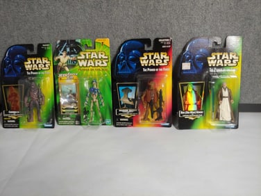 Star Wars Chewbacca, Battle Droid, Obi Wan Kenobi, and Momaw Nadon