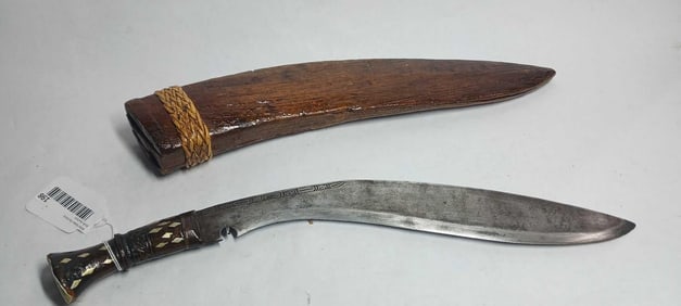 Gurkha Kukri Knife w Wooden Sheath